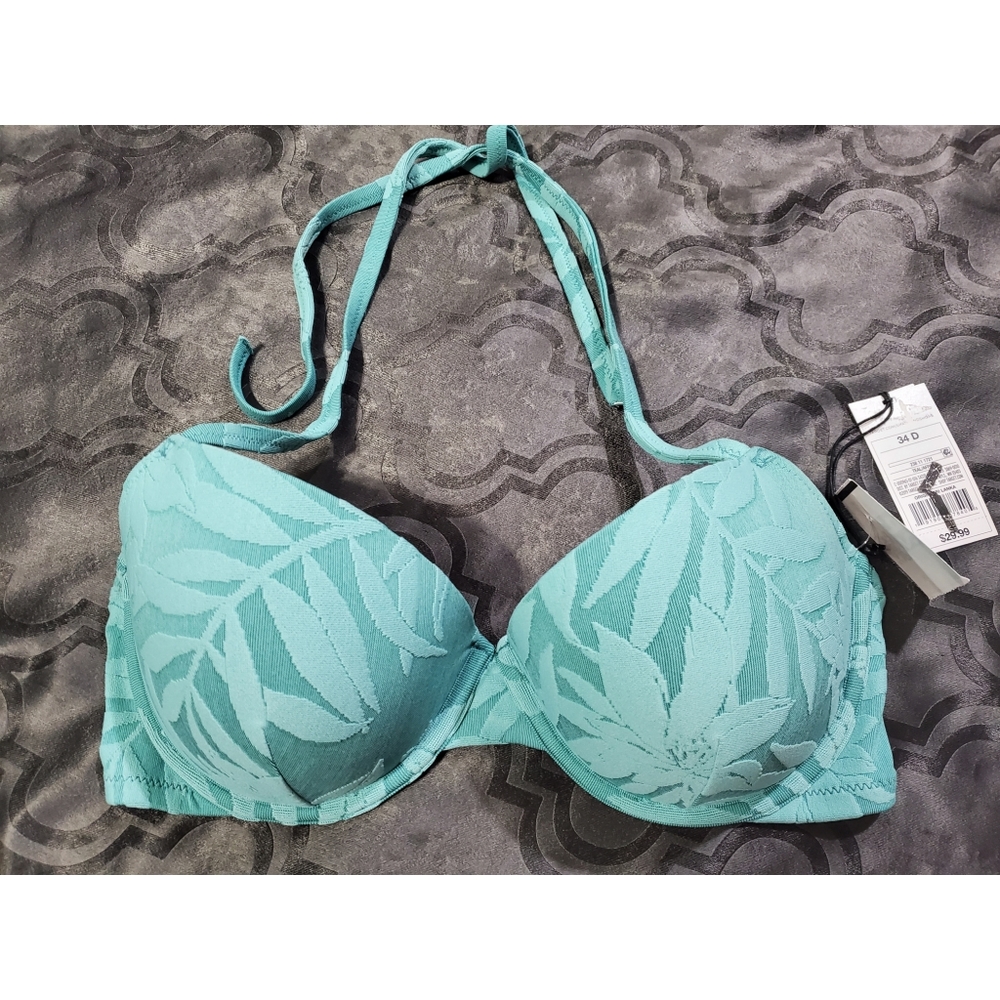 Minty-Sage Colored Top, Size 34D, Shade & Shore